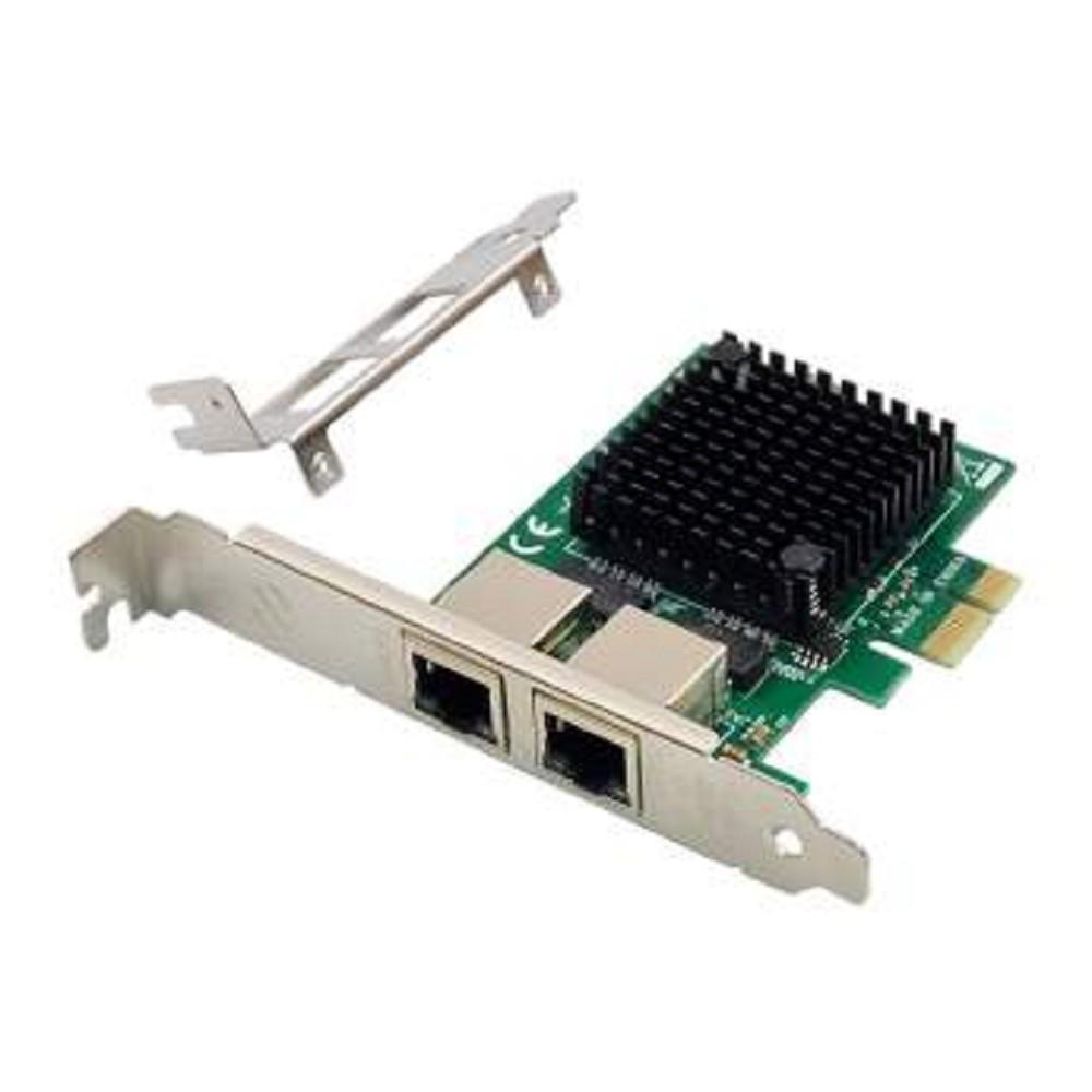 ORIENT XWT-INT82L2PEV2, Сетевая карта PCI-Ex1 v1.0a 2xRJ45 1GbE NIC, Intel JL82572 chipset, 1 Гбит/с, 2 планки крепления (33530)