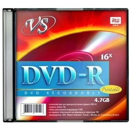 Диски VS DVD-R 4,7 GB 16x SL/5 Ink Print (620380), VSDVDRIPSL501