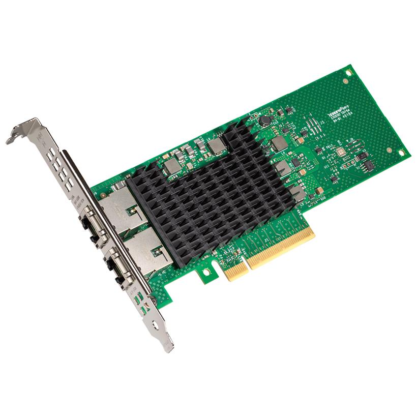 Сетевая карта/ Intel® Ethernet Network Adapter X710-T2L, Dual Ports RJ45, X710-AT2, 10GbE/5GbE/2.5GbE/1GbE/100Mb, PCIe v3.0 (8.0GT/s), QoS, VMDq, SR-IOV, iSCSI/NFS, X710T2LBLK