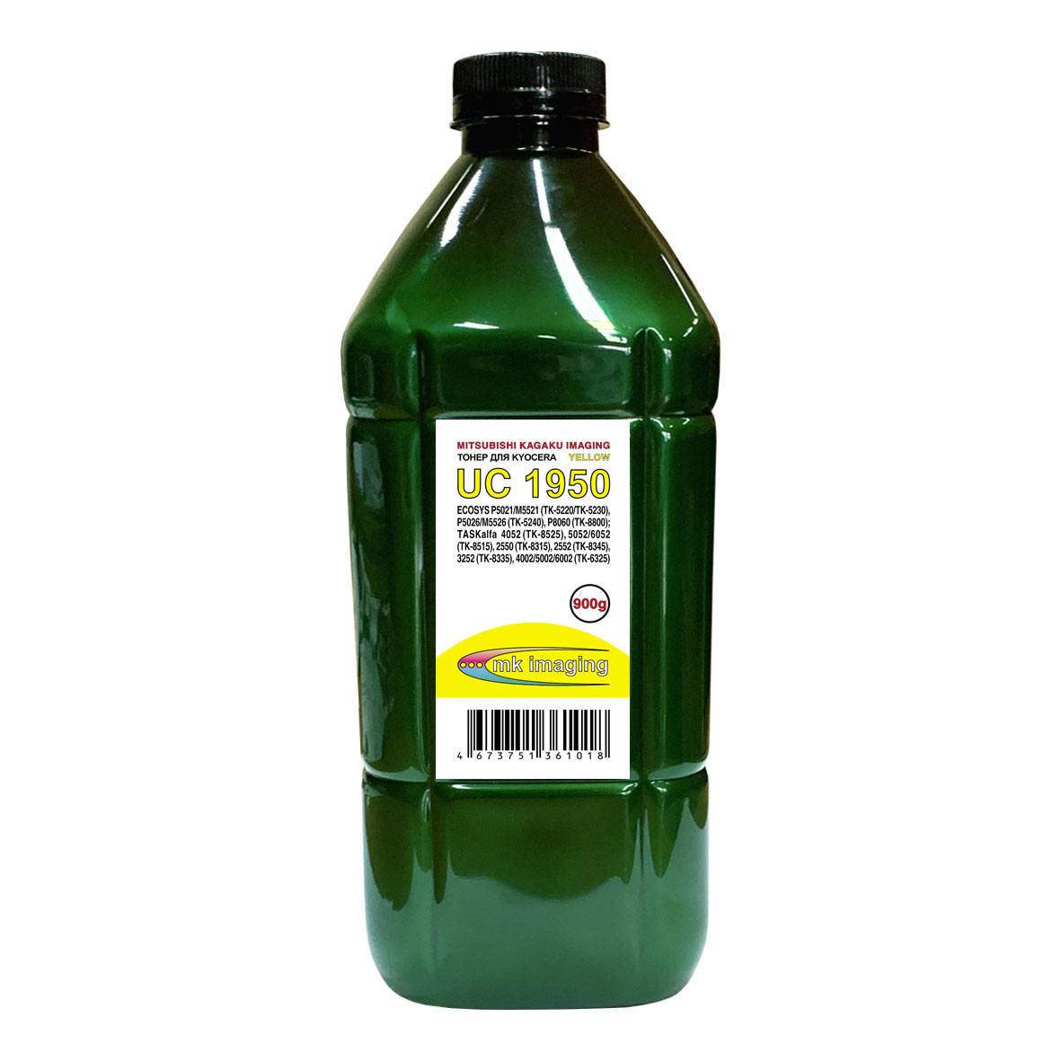 Тонер для KYOCERA FS Color Универсал тип UC 1950Y (TK-5220) (фл,900,желтый,MITSUBISHI/MKI) Green Line