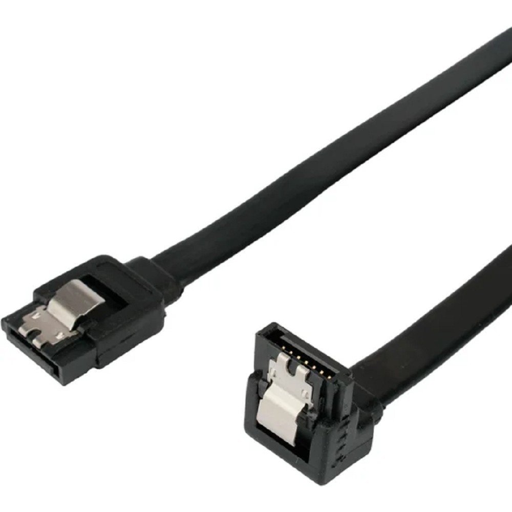 Cablexpert Кабель интерфейсный SATA Sata3 7pin / 7pin, угловой, защелка, 30см, черный, пакет (CC-SATAM-DATA90-BL-30CM)
