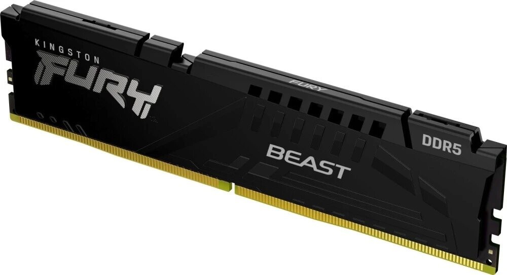 Память оперативная/ Kingston 16GB 5200MT/s DDR5 CL40 DIMM FURY Beast Black XMP, KF552C40BB-16