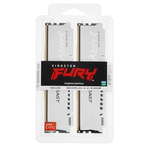 Kingston DDR5 DIMM 64Gb 2x32GB 6000MHz KF560C36BWEK2-64 Fury Beast RTL Gaming PC5-48000 CL36 288-pin 1.35В dual rank с радиатором Ret