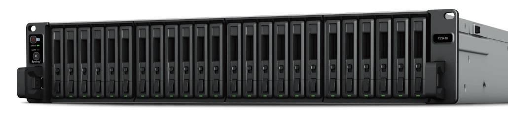 Synology FS3410 Сетевое хранилище 24x2.5" SATA, Intel Xeon D-1541/8x2.1GHz, 16GB DDR4, 4x1 Гбит/с, 2x10 Гбит/с, 2хUSB