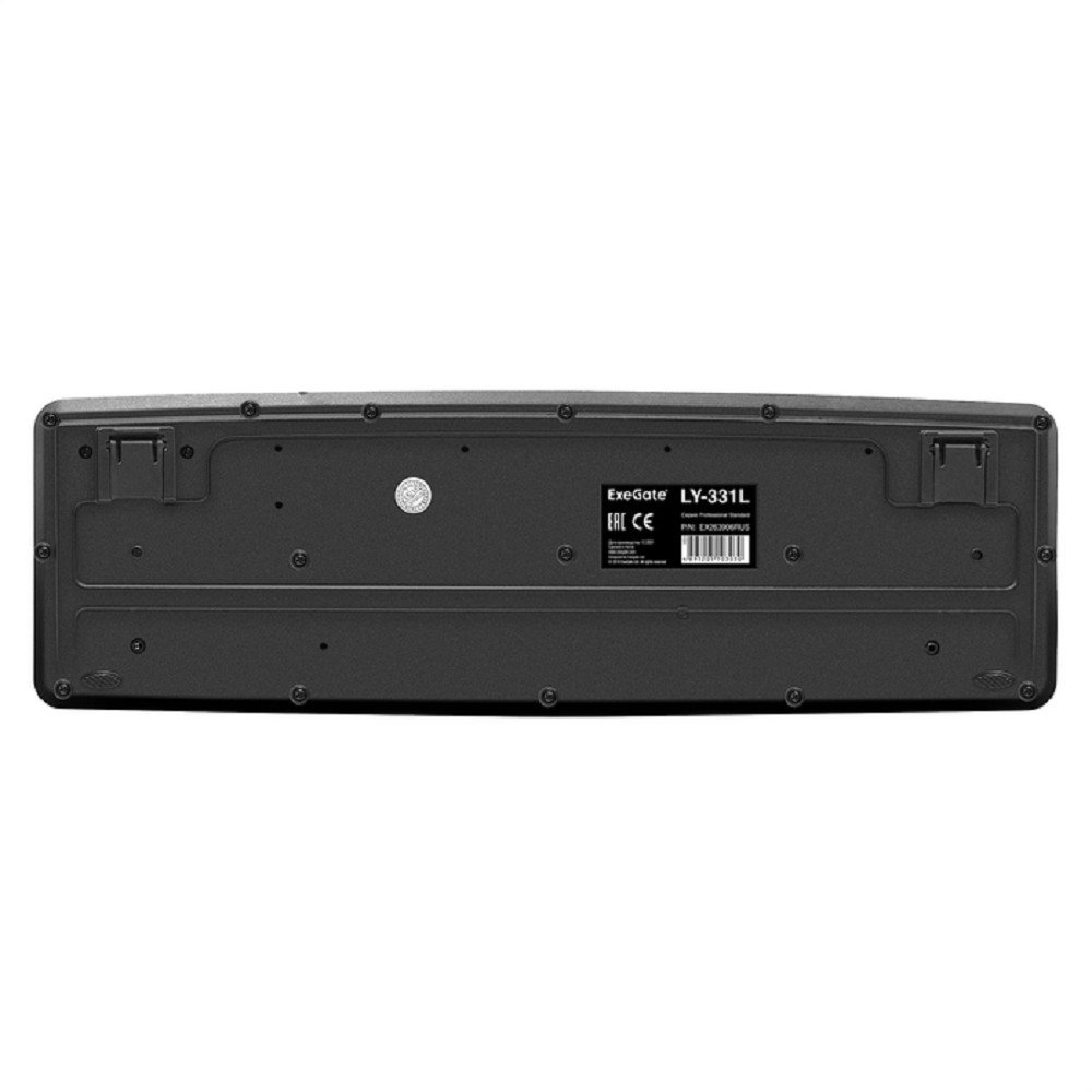 Exegate EX263906RUS Клавиатура Exegate LY-331L, <USB, шнур 2м, черная,  104кл, Enter большой>, Color box           