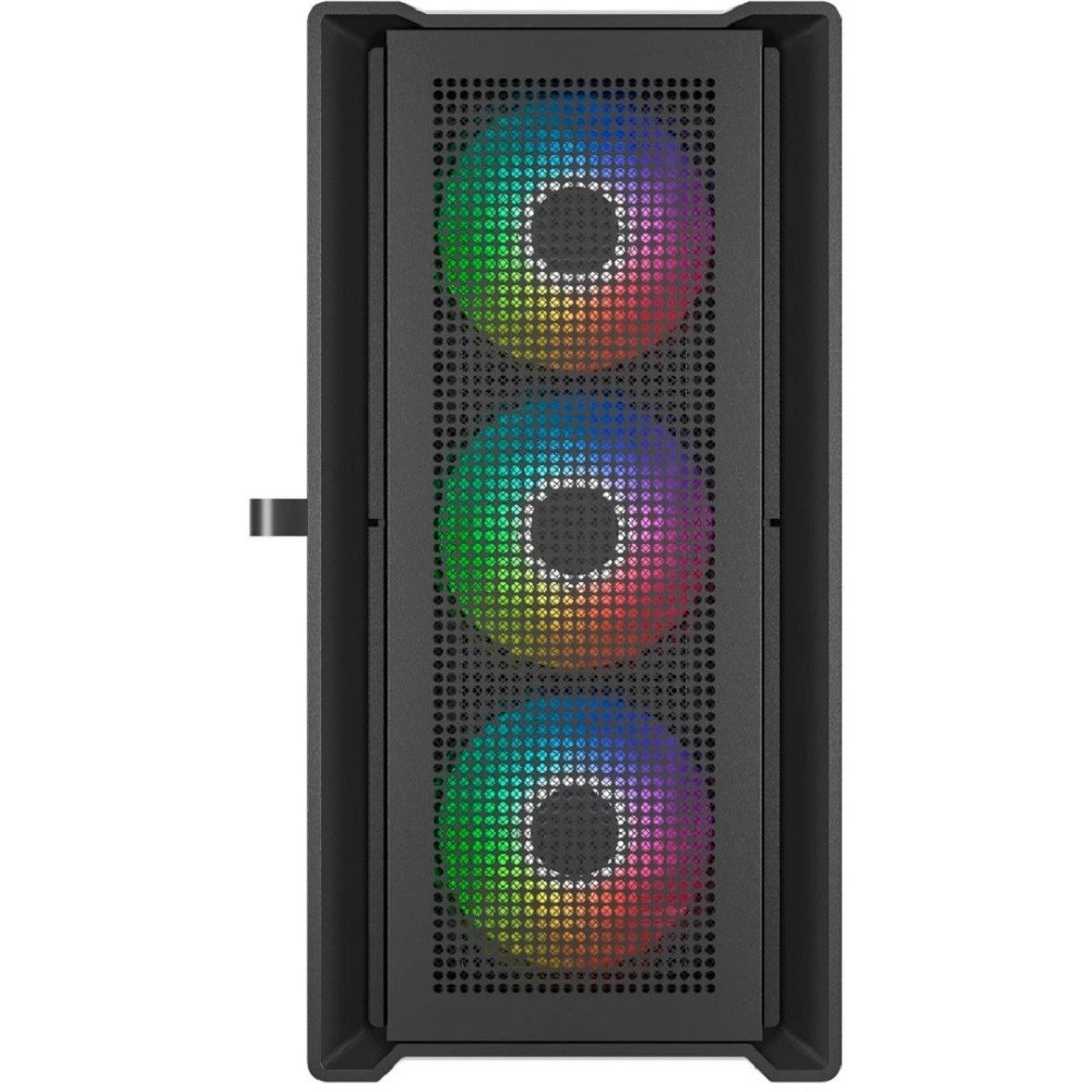 Powercase Alisio Micro X4B V2, Tempered Glass, 4х 120mm ARGB fans, ARGB HUB, чёрный, mATX  (CAMCXB-A4)