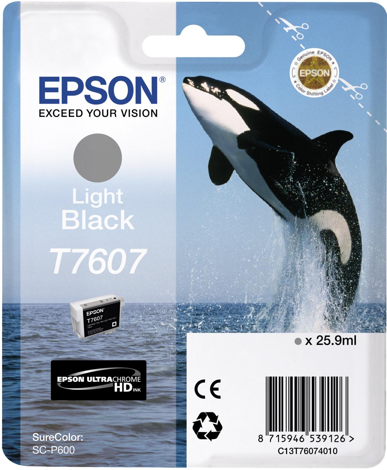 Картридж EPSON T7607 серый для SC-P600, C13T76074010