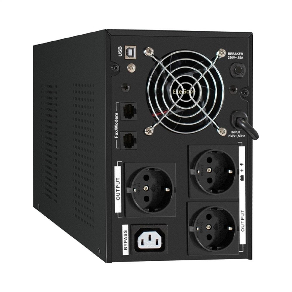Exegate EX295983RUS ИБП (инвертор, синус, для котла) ExeGate SineTower SN-2000.LCD.AVR.3SH.1C13.RJ.USB <2000VA/1600W, чистая синусоида, LCD дисплей, AVR, 3*Schuko+1*C13, RJ45/11, USB, линейно-интеракт