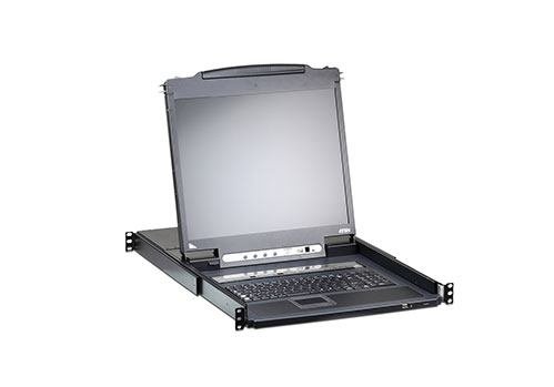 16-портовый IP KVM-переключатель с ЖК-дисплеем Slideaway/ATEN/ SINGLE RAIL 16P PS/2-USB LCDKVMP 17INCH WIH IP, CL5716iMR