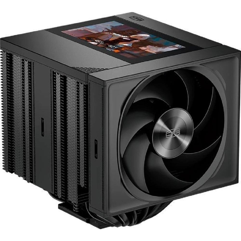 PCCooler RZ820 Display BK (290W, 4-pin PWM, LED, 169mm, Al/Cu, 8x6mm, 1x140mm + 1x150mm, 71.9/78.7CFM, 27.1/35.8dBA, 1500/2500RPM, S: 1851/1700/1200/115X/20XX, AM5/AM (RZ820-BKNWNY-GL)