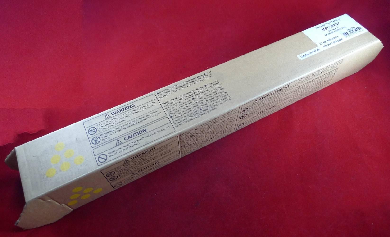 Тонер-картридж Ricoh Aficio MP C3003/C3004/C3503/C3504 yellow, type MPC3503E 18K (туба, 350г) ELP Imaging®, MPC3503Y