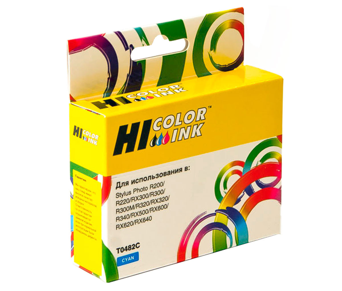 Картридж Hi-Black (HB-T0482) для Epson Stylus Photo R200/R300/RX500/RX600, C, T0482C