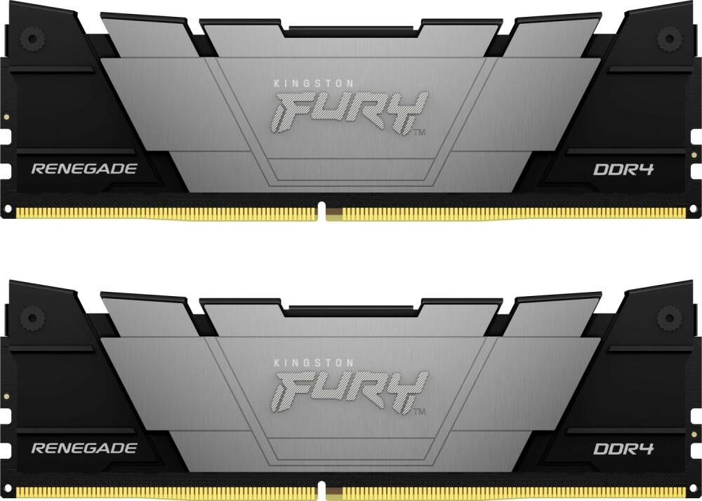 Память оперативная/ Kingston 32GB 3200MT/s DDR4 CL16 DIMM (Kit of 2) 1Gx8 FURY Renegade Black, KF432C16RB12K2/32