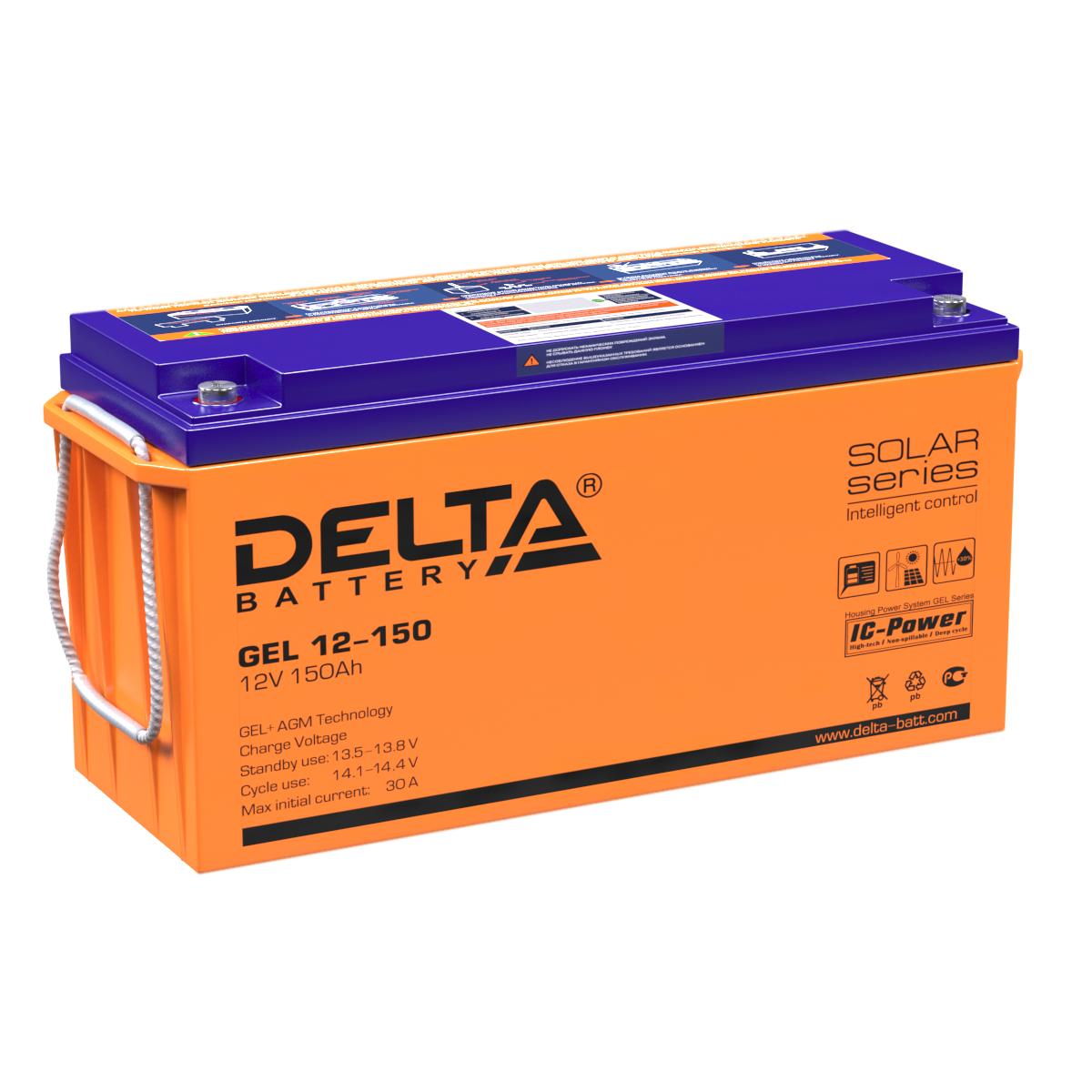 Аккумуляторная батарея DELTA BATTERY GEL 12-150, 4614010140003
