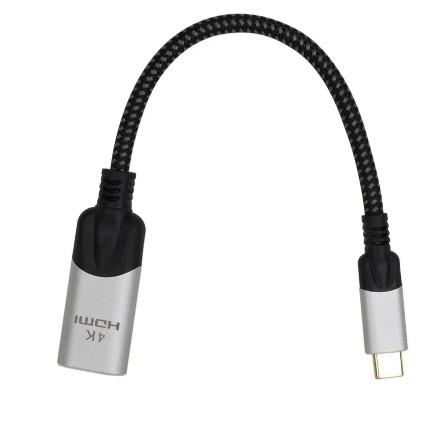 VCOM <CU423MV-4K> Адаптер USB 3.1 Type-Cm --> HDMI A(f) 4K@60Hz, 0.15m ,Alum