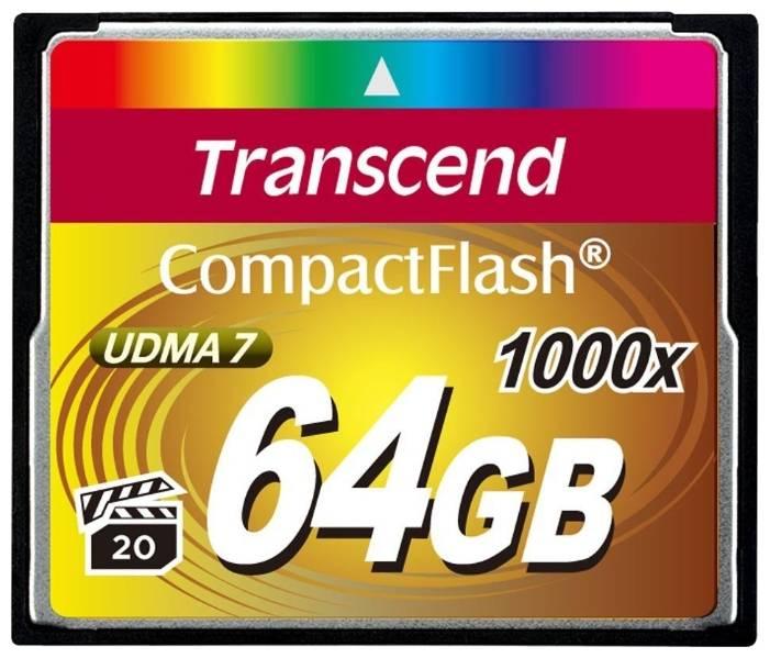 Флеш карта CF 64GB Transcend, 1000X, TS64GCF1000