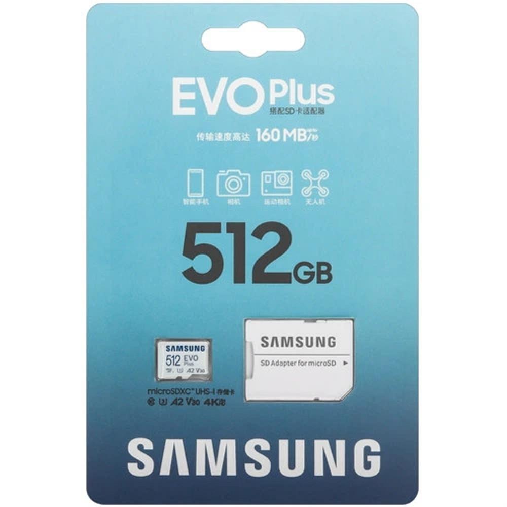 Micro SecureDigital 512GB Samsung Evo Plus class10 UHS-I U3 (MB-MC512SA