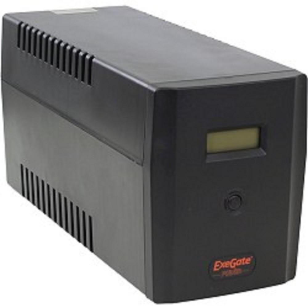 Exegate EP212520RUS ИБП Exegate Power  Smart LLB-1500.LCD.AVR.4SH.USB (1500VA/950W, LCD, AVR, 4*Schuko, USB, батарея 12V 9Ah - 2 шт., Black)
