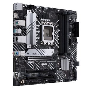 ASUS PRIME B660M-A D4-CSM (Socket 1700, mATX, 4xDDR4(128GB), DP/2xHDMI 2.1, 1xPCIe 4.0x16/2xPCIe 3.0x16, 1xLAN, 4xSATA 6Gb/s, 2xM.2, 2xUSB 3.2, 4xUSB 2.0, 1xPS/2)