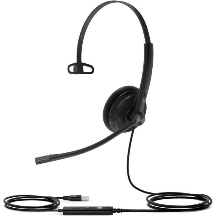 Yealink UH34 Lite Mono UC Гарнитура проводная, черный, UH34 LITE MONO UC