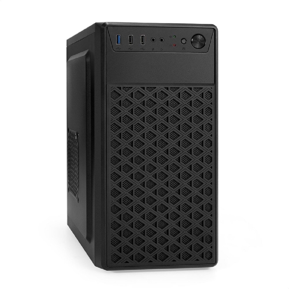 Exegate EX296979RUS Корпус Minitower ExeGate mEVO-7803 (mATX, без БП, 2*USB+1*USB3.0, HD аудио, черный, 2 вент. 12см с RGB подсветкой)