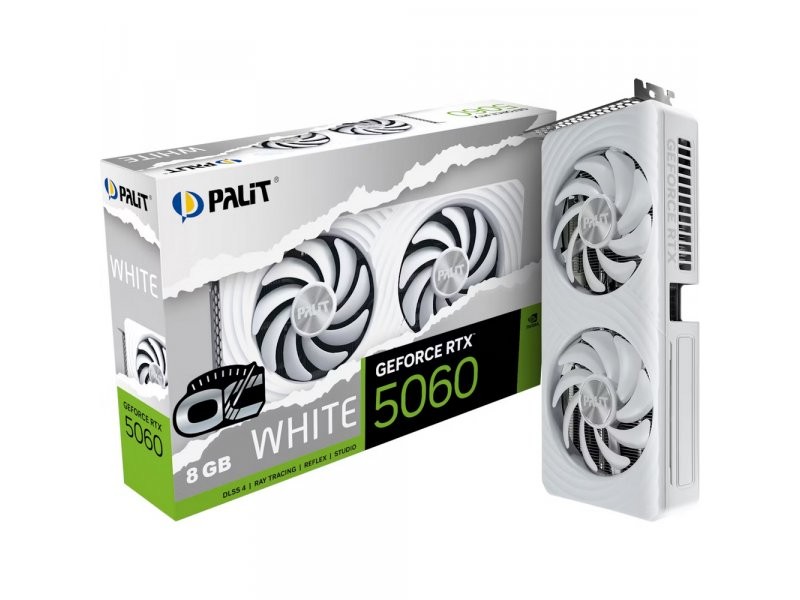 Видеокарта/ Palit GeForce RTX 5060 White OC, NE75060U19P1-GB2063M