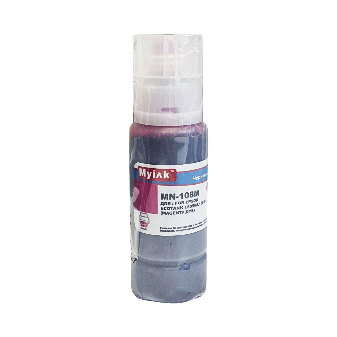 Чернила для EPSON EcoTank (108) L8050/L18050 (100мл, magenta, Dye) MyInk