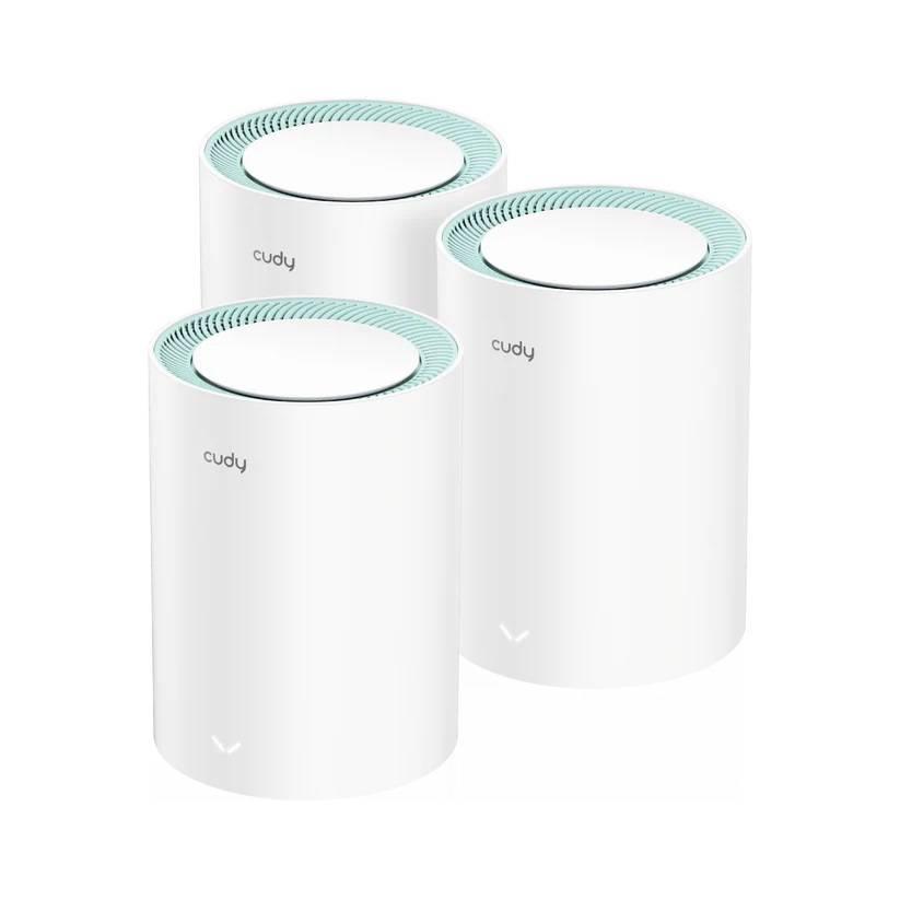 Cudy M1300(3-Pack) Гигабитная Mesh-система Wi-Fi AC1200, 2,4/5 ГГц, до 1167 Мбит/с, 2x1 Гбит/с, Cudy Mesh, MU-MIMO