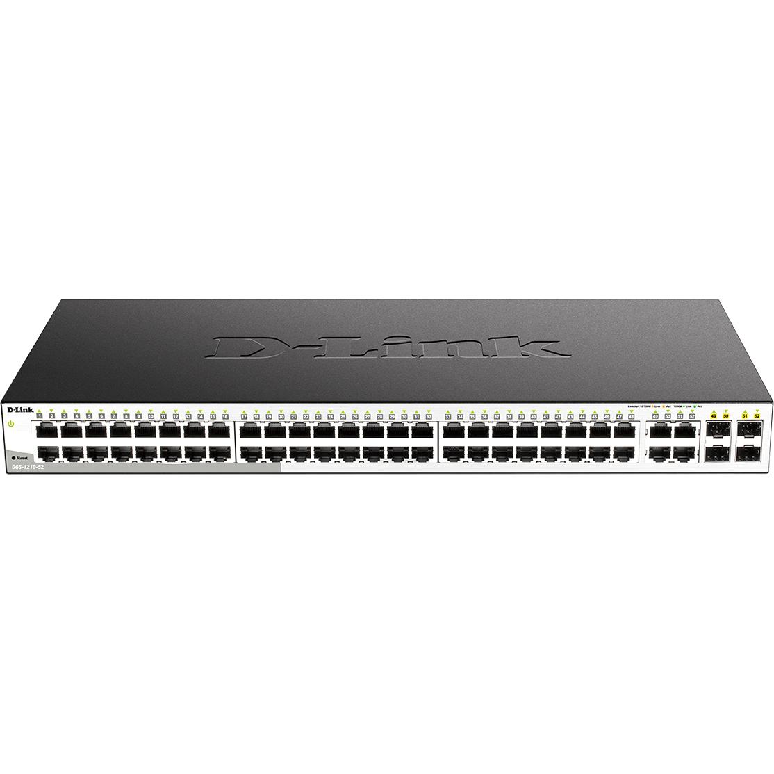 Коммутатор/ DGS-1210-52/F Smart L2 Switch 48х1000Base-T, 4хCombo 1000Base-T/SFP, Compact CLI, DGS-1210-52/F3A
