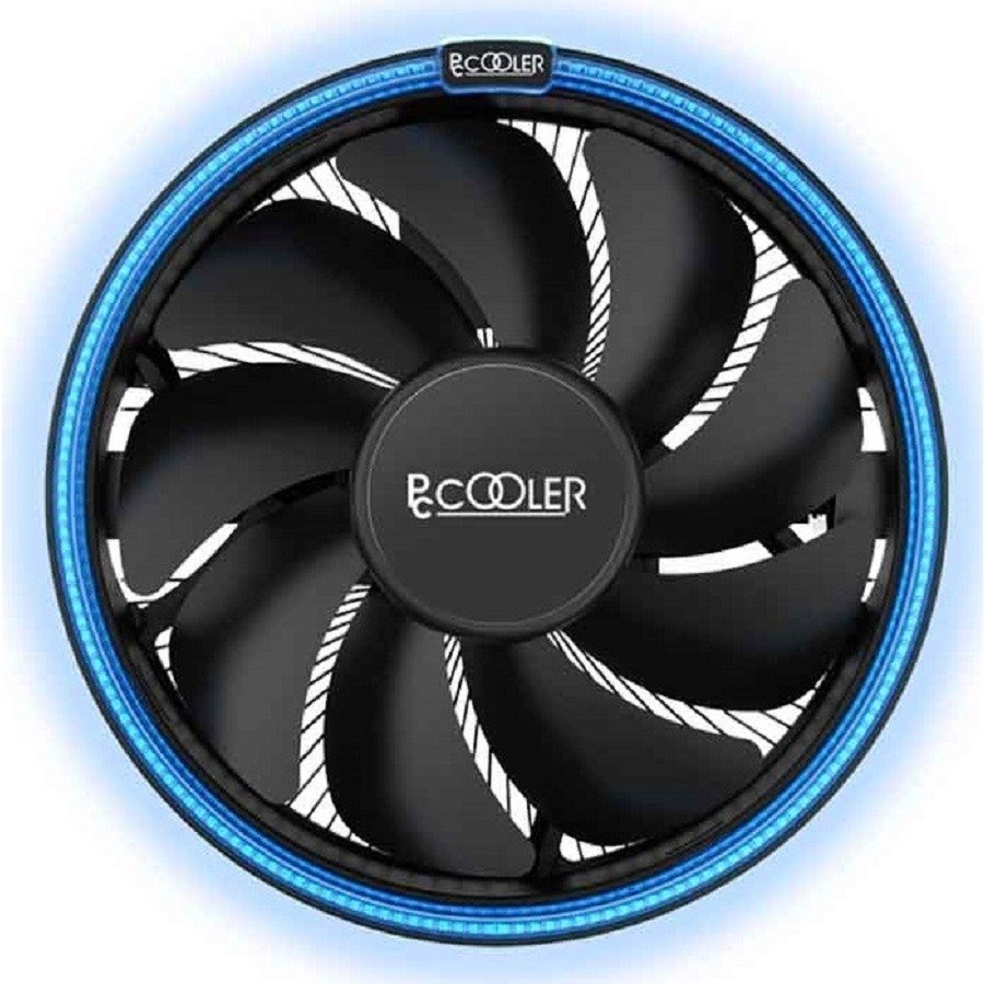 PCCooler E126M B Кулер S775/115X/AM2/2+/AM3/3+/AM4/FM1/FM2/2+ (TDP 92W, вент-р 120мм с PWM, Blue LED FAN, 1000-1800RPM, 26.5dBa) Retail Color Box