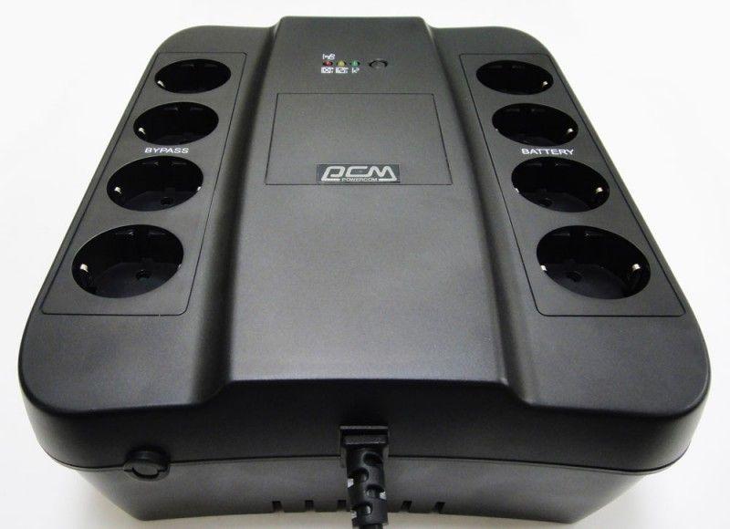 Источник бесперебойного питания Powercom Back-UPS SPIDER, Line-Interactive, 1000VA/550W, Tower, 8xSchuko outlets (4 surge & 4 batt), USB (688277), SPD-1000U