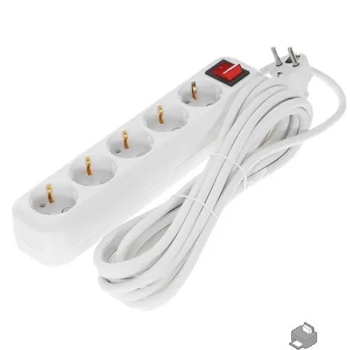 5bites SP5W-350 Сетевой фильтр 5S / 3*1.5MM2 / 16A / ABS / 5M / WHITE