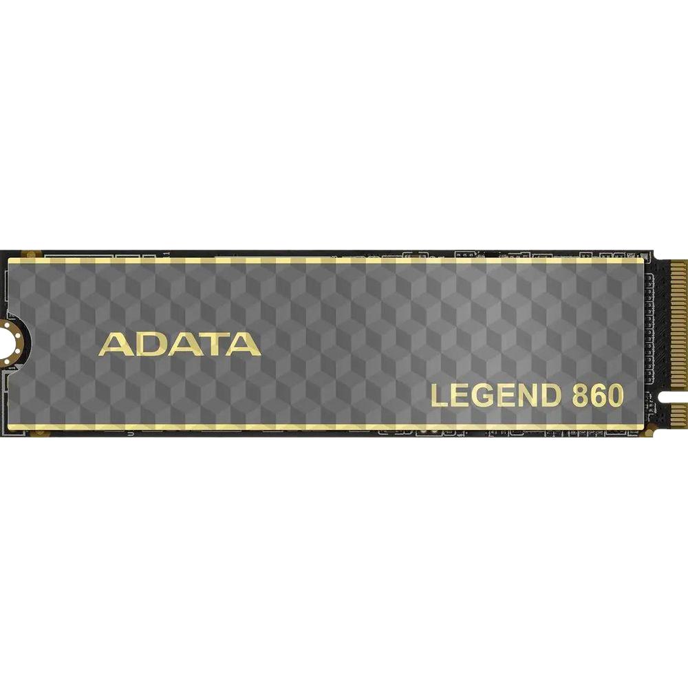 Твердотельный накопитель/ ADATA SSD LEGEND 860, 500GB, M.2(22x80mm), NVMe 1.4, PCIe Gen 4x4, 3D NAND, R/W 5000/3000MB/s, IOPs н.д./н.д., TBW 160, DWPD 0.2 (5 лет), SLEG-860-500GCS