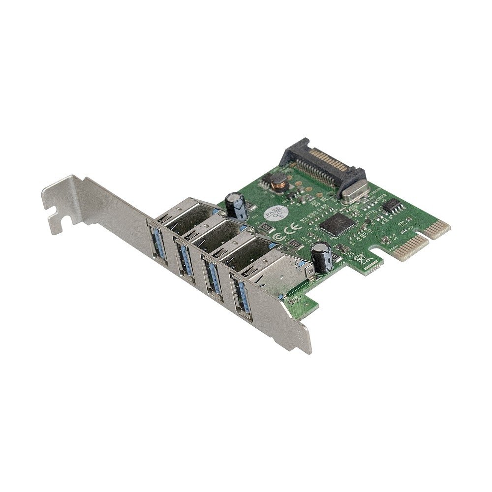Exegate EX283716RUS Контроллер EXE-314 PCI-E 2.0, 4*USB3.0 ext, разъем доп.питания (OEM)