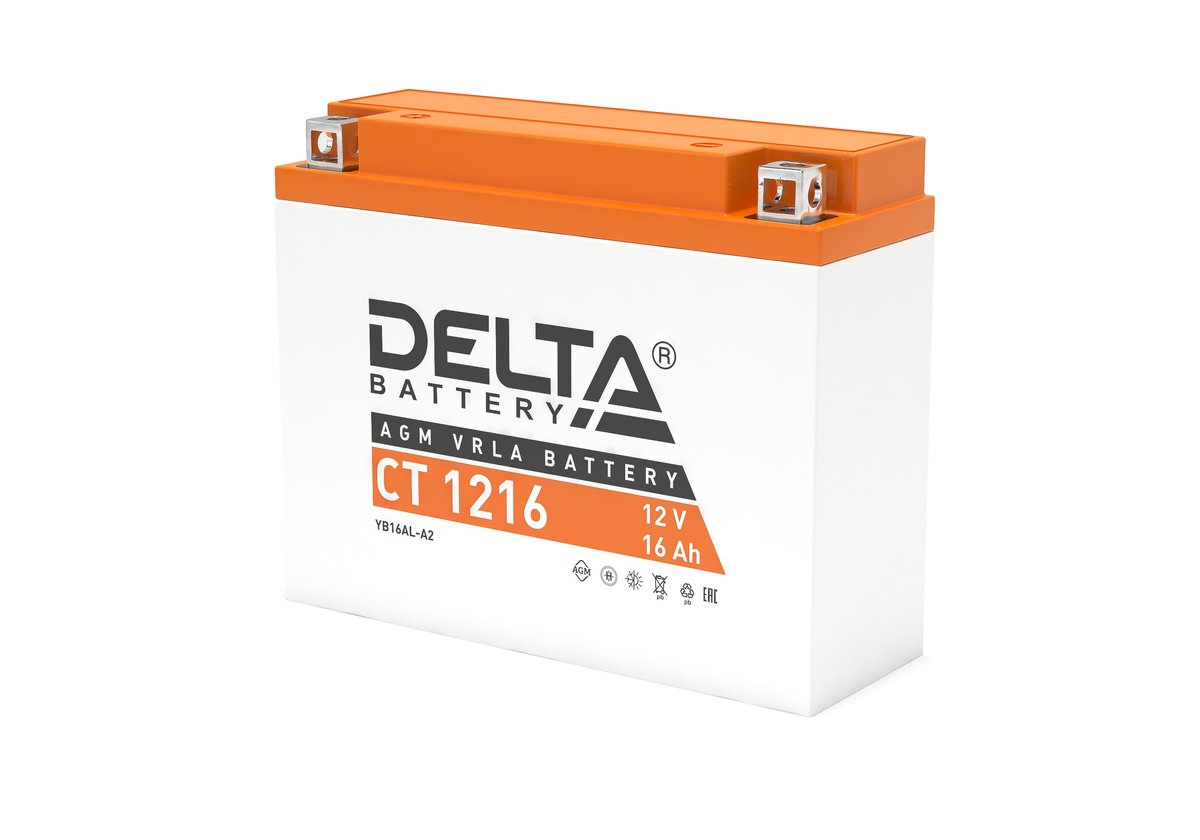 Аккумулятор DELTA BATTERY CT 1216  обратная  полярность 16 Ач, 3401010030020