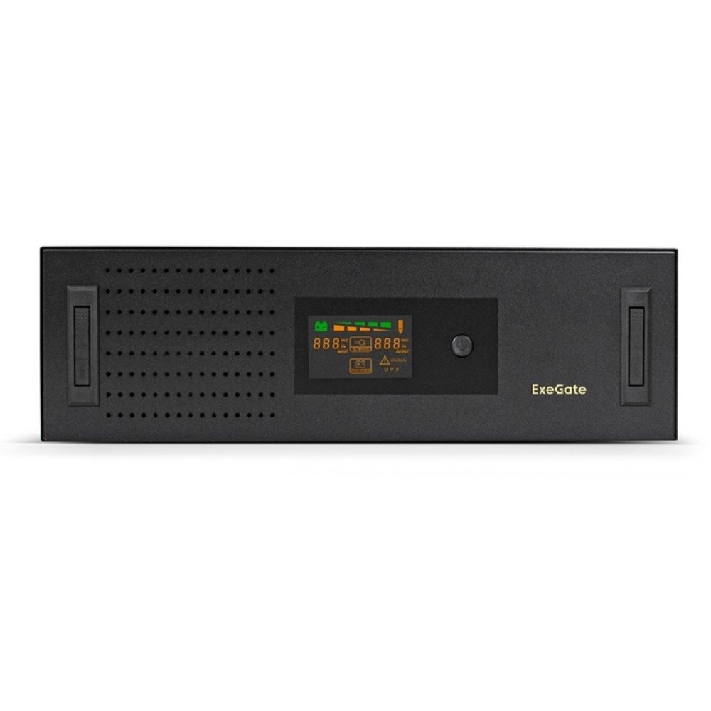 Exegate EX293852RUS ИБП ExeGate ServerRM UNL-3000.LCD.AVR.2SH.3C13.USB.3U <3000VA/1800W, Color LCD, AVR, 2*Schuko+3*C13, USB, 3U, установка в стойку, Black>