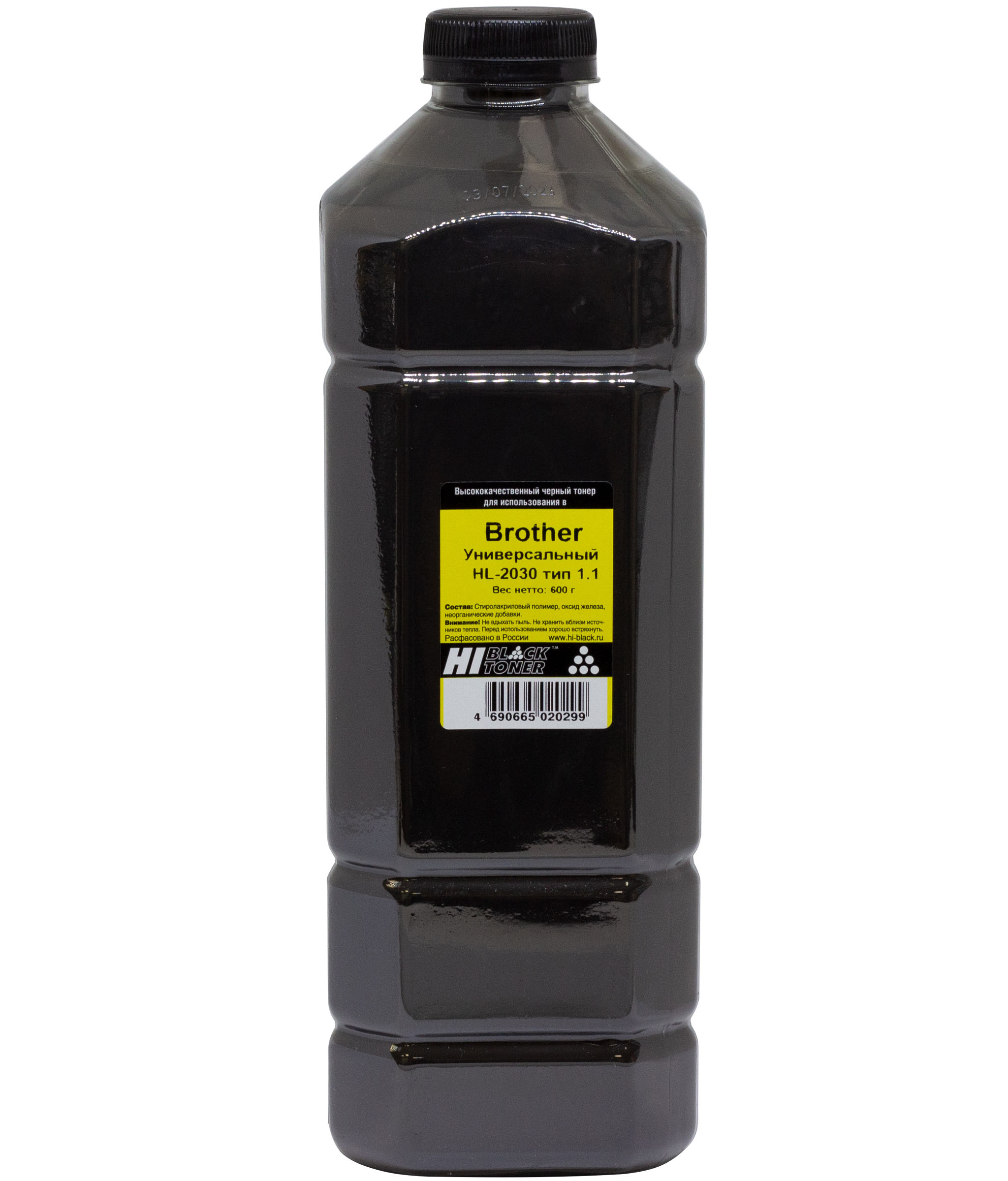 Тонер Hi-Black Универсальный для Brother HL-2030, Тип 1.1, Bk, 600 г, канистра, 99122149006033