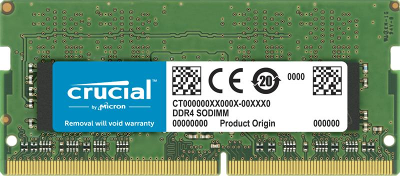 Оперативная память Crucial by Micron  DDR4  32GB 3200MHz SODIMM  (PC4-25600) CL22 2Rx8 1.2V, 1 Year Warrаnty OEM, CT32G4SFD832A