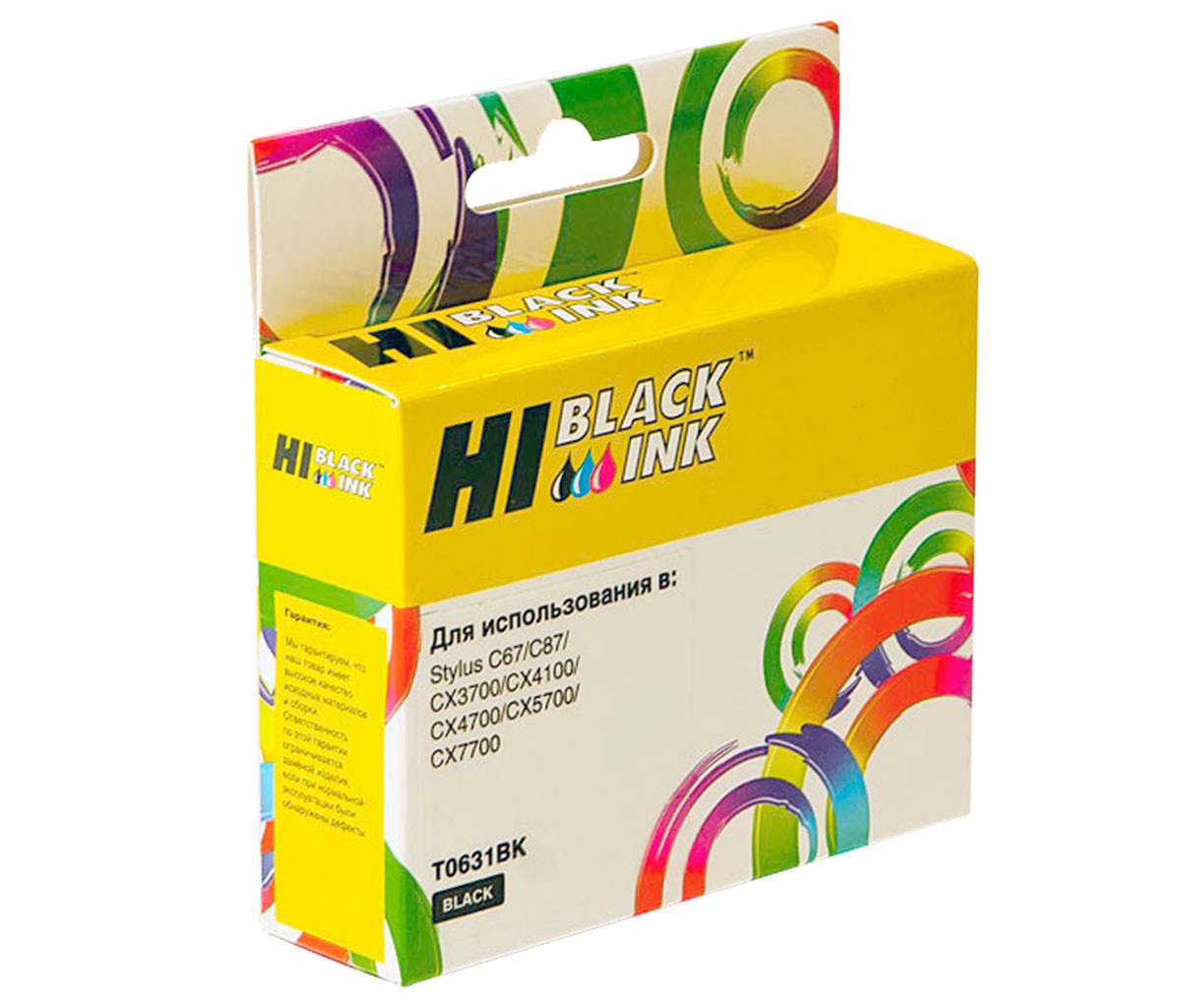 Картридж Hi-Black (HB-T0631) для Epson Stylus C67/87/CX3700/4100/4700, Bk, T0631BK