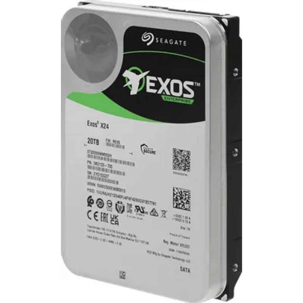 20TB Seagate Exos X24 (ST20000NM002H) {SATA 6Gb/s, 7200 rpm, 512mb buffer, 3.5"}