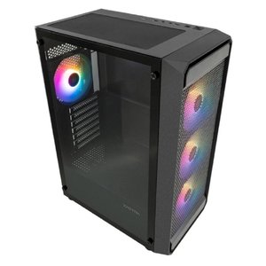 XASTRA Корпус A403 4ARGB Black ATX/Mesh/ tempered glass / 4x120mm ARGB PWM fans/ A403-4FC12A