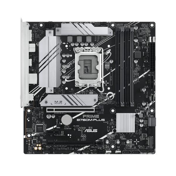 Материнская плата ASUS PRIME B760M-PLUS, LGA1700, B760, 4*DDR5, 4*SATA, 2*M.2, 2*USB 3.2, 4*USB 2.0, 2*PCIx16, 1*PCIx1, DP+HDMI, mATX; 90MB1GY0-M0EAY0