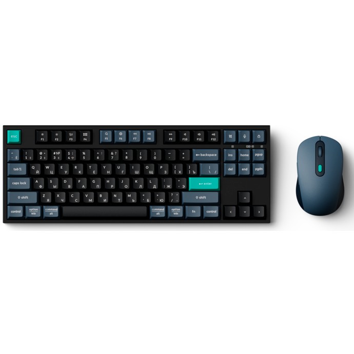 Беспроводной комплект Keychron B33 + BM25 Combo - классическая TKL (80%) ножничная клавиатура B33 и мышь BM25, 3 типа подключения, оба устройства используют один беспроводной адаптер., KB1-RU