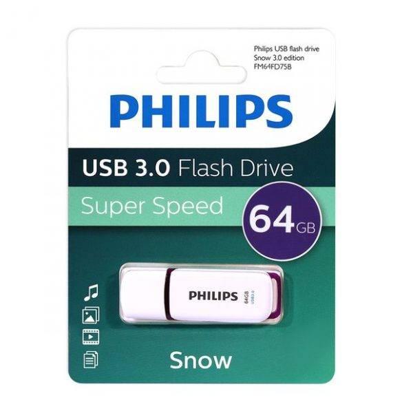 Флеш накопитель 64GB PHILIPS SNOW3.0 64GB, USB 3.0, FM64FD75B/97
