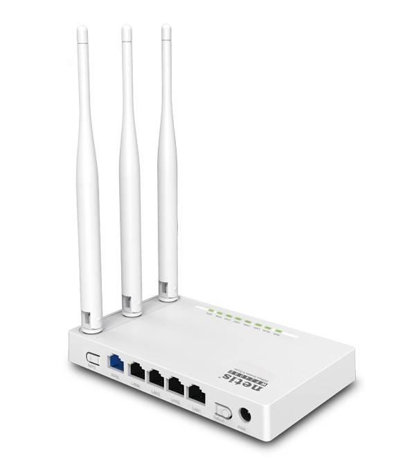 Netis WF2409E Wi-Fi роутер N300, до 300 Мбит/с, 2,4 ГГц, 802.11n, LAN 4x100 Мбит/с, белый, 3x5dBi внешние антенны