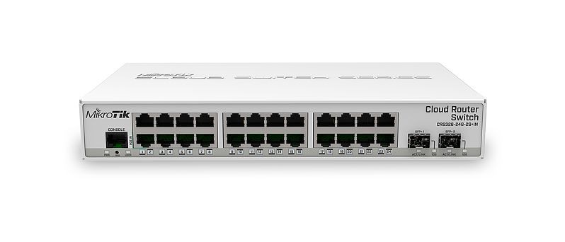 Коммутатор/ 24 port Gigabit Ethernet switch with two SFP+ ports, CRS326-24G-2S+RM
