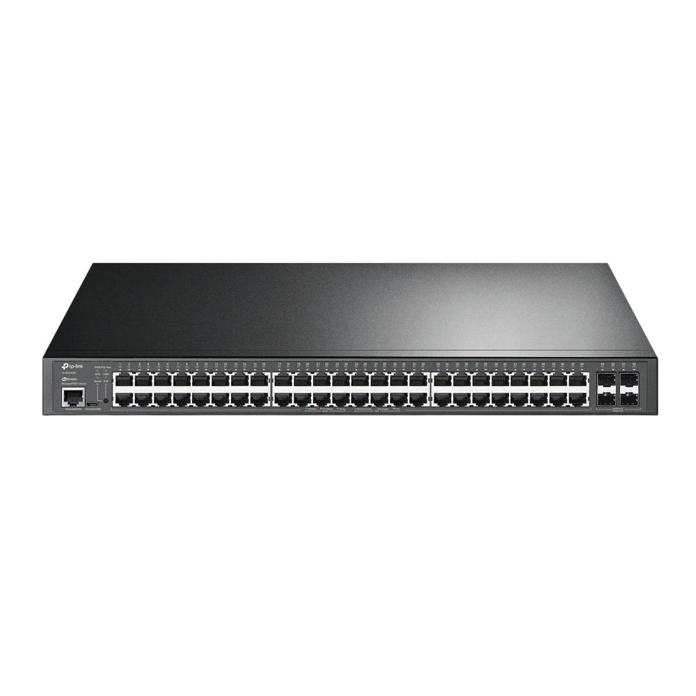Коммутатор/ 48-port Gigabit PoE+ L2+ switch, 48 802.3af/at PoE+ ports, 4 Gb SFP slots, 1 RJ-45 + 1Micro-USB console ports, 348W PoE budget, SG3452P