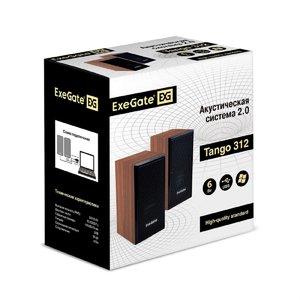 Exegate EX287058RUS Акустическая система 2.0 ExeGate Tango 312 (питание USB, 2х3Вт (6 Вт RMS), 80-20000Гц, светлое дерево)