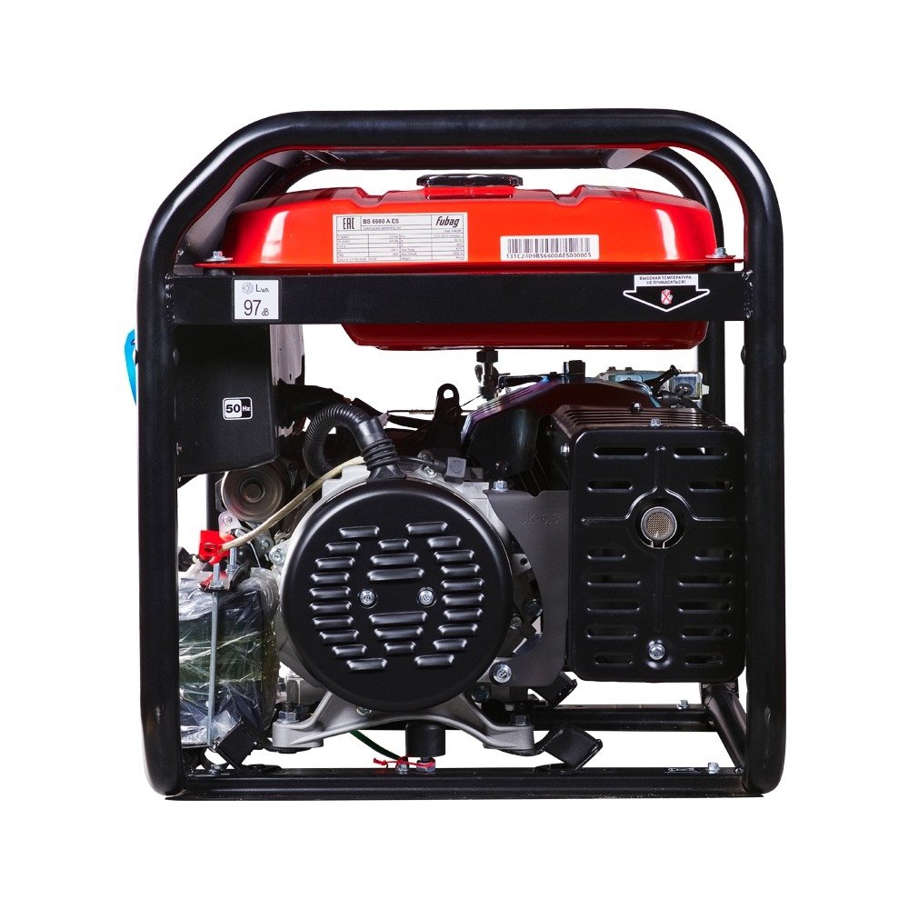 FUBAG BS 6600 A ES Электростанция бензиновая [641692/646281] {Электростартер, 6.6 кВа/6.0 кВт, 230 В, 420 объем см3, 8,0/10,9 кВт, л.с., 78 дБ 7м, Время работы 3/4 нагрузки 9.5ч, 25 л бак, 86.6 кг}