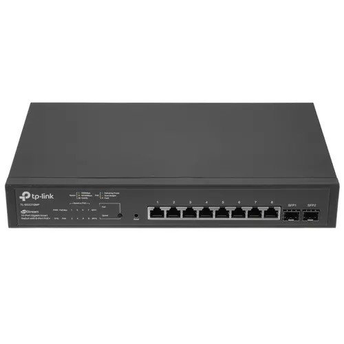 TP-Link SG2210MP Коммутатор JetStream Smart с 8 гигабитными портами PoE+ и 2 портами SFP